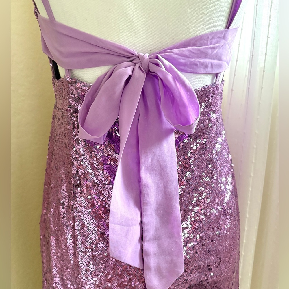 Purple Sequin Dress hello Molly XL-M - Picture 4 of 5